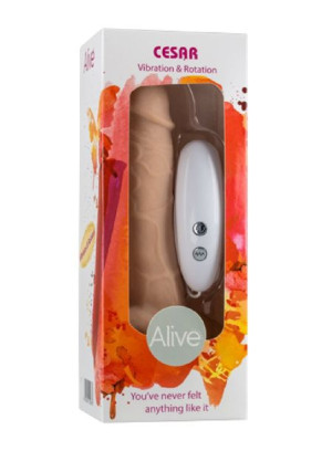 Naturalny Penis z Wibracją i Rotacją Alive Cesar Vibration & Rotation Dildo