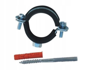 Obejma metalowa uchwyt rury z gumą 3/8 16-20 mm