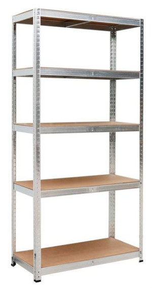 Regał Magazynowy 5 Poziomów 625 Kg 150 X 75 X 30 Cm