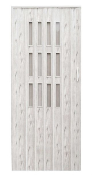 Drzwi Harmonijkowe 001s Dąb Alaska Mat - 80 Cm