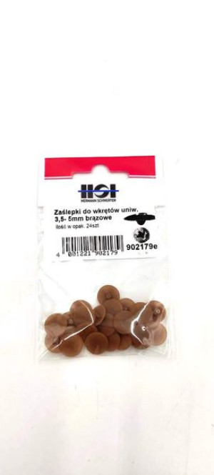 Zaślepki do wkrętów uniwersalnych brązowe 3,5-5mm opak. 24