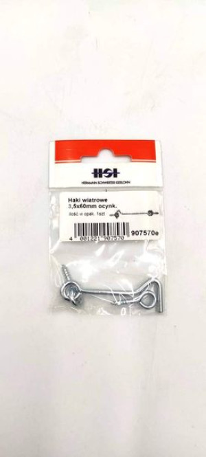 Haki wiatrowe z uszkiem ocynkowane 3,5x60mm 1 szt.
