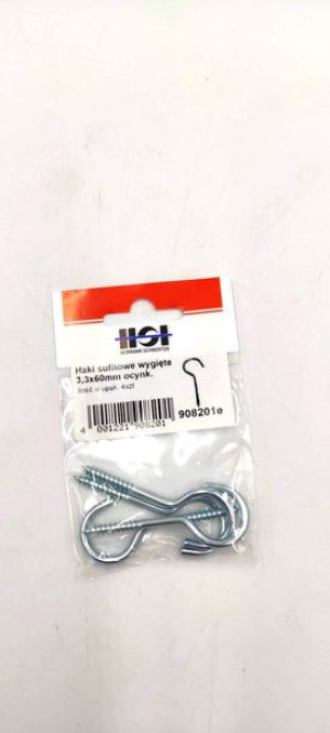 Haki sufitowe ocynkowane 3,3x60mm opak. 4