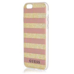 Guess Guhcp6stgpi Iphone 6/6s Pink Hardcase Ethnic Chic Stripes 3d