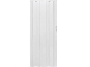 Drzwi harmonijkowe 001P BIAŁY MAT - 90 cm