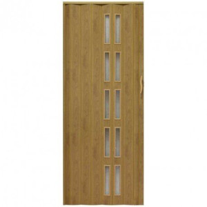 Drzwi harmonijkowe 005S JASNY DĄB MAT G - 100 cm