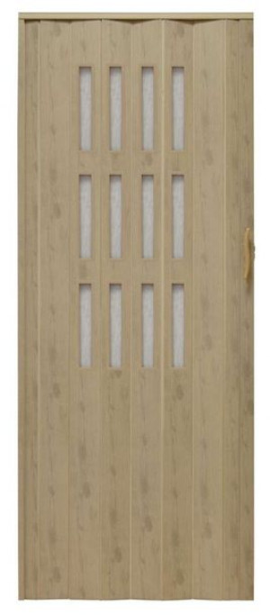 Drzwi harmonijkowe 001S wiąz - 80 cm