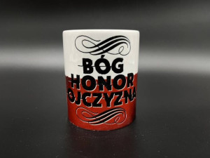 Kubek Porcelanowy Bóg Honor Ojczyzna Kb014