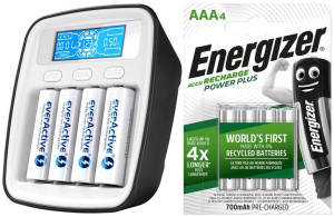 Ładowarka Baterii R3 R6 Aa Aaa +4x Energizer 700