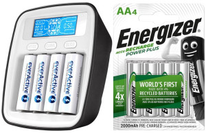 Ładowarka Baterii R3 R6 Aa Aaa + Energizer 2000mah