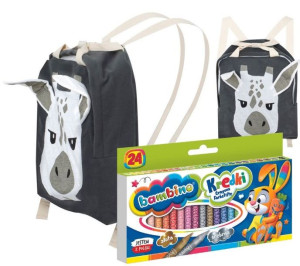 Plecak Do Szkoły Przedszkola Żyrafa + Kredki Bambino