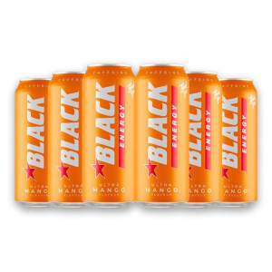 Black Energy Ultra Mango Gazowany napój energetyzujący 500 ml x 6 sztuk