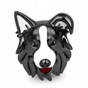 GNOCE - Charms Black White Border Collie Dog