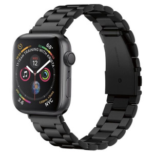 Pasek Mondain Apple Watch 4/5/6/7/se 44/45mm. Genuine Leather Oliwkowy/oliv