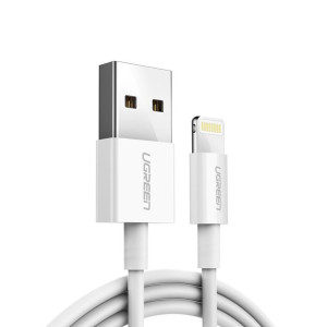 Ugreen Kabel Przewód Usb - Lightning Mfi 2m 2,4a Biały (20730)