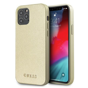 Guess Guhcp12miglgo Iphone 12/12 Pro 6,1" Złoty/gold Hardcase Iridescent