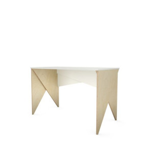 Białe Designerskie biurko 120 cm stelaż SKLEJKA