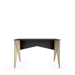 Czarne Designerskie biurko 138 cm stelaż SKLEJKA