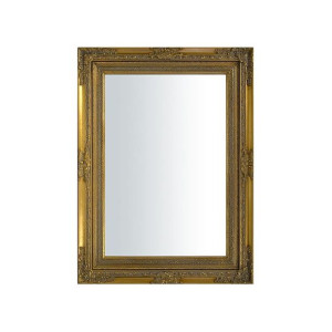 Lustro w zdobionej złotej ramie - wysokość 83 cm