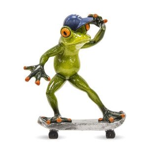 Figurka żaba na deskorolce skater - wysokość 15 cm
