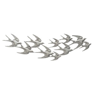 Dekoracja ścienna stado ptaków metal - szerokość 99 cm
