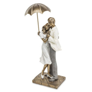 Romantyczna figurka kochankowie pod parasolem - wysokość 29 cm
