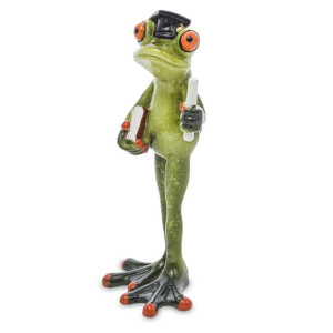 Figurka Żaba Student Absolwent - Wysokość 16,5 cm