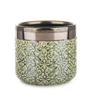 Ceramiczna Osłonka Na Kwiaty Okrągła - Wysokość 13 cm