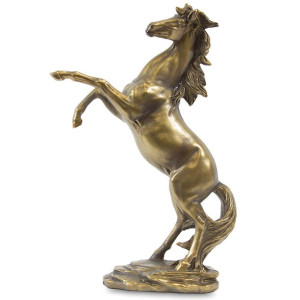 Dekoracyjna Figurka Konia Złota - Wysokość 20 cm