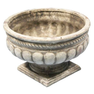Dekoracyjna donica wykonana z cementu - szerokość 22 cm