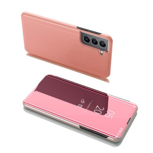 Clear View Case Futerał Etui Z Klapką Samsung Galaxy S22 Różowy