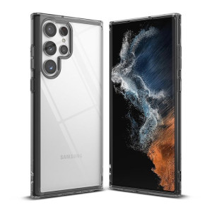Ringke Fusion Etui Pokrowiec Z Żelową Ramką Samsung Galaxy S22 Ultra Czarny
