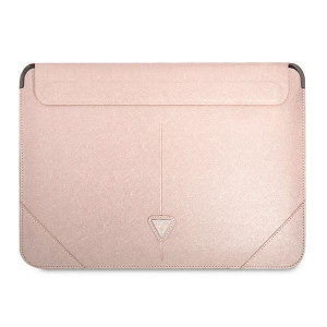 Guess Sleeve Gucs16psatlp 16" Różowy /pink Saffiano Triangle Logo
