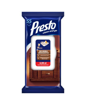 Presto Ściereczki do mebli drewnianych 55 sztuk