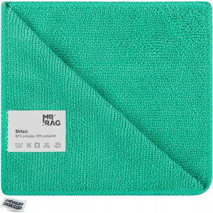 MR RAG 30x30cm green 250gsm mikrofibra zielona