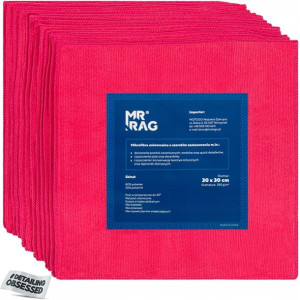 MR RAG 30x30cm red mikrofibra czerwona 12-pack