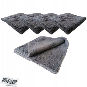 Mikrofibra szara wosk powłoka 40x40cm 320gsm 5szt