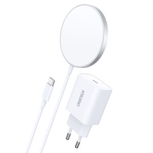 Choetech Ładowarka Indukcyjna Magsafe + Adapter Pd5005 Biały (t517-f)
