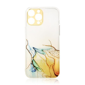 Marble Case Etui Do Iphone 13 Pro Żelowy Pokrowiec Marmur Pomarańczowy