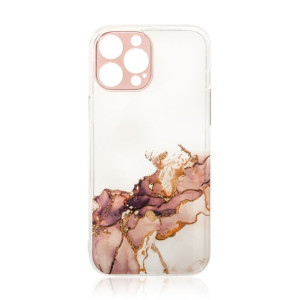 Marble Case Etui Do Iphone 13 Pro Max Żelowy Pokrowiec Marmur Brązowy