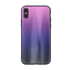 Nakładka Aurora Glass Do Iphone 7 / 8 / Se 2020 / Se 2022 Różowo-czarna