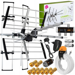 Antena Kierunkowa Dvb-t2 Combo 4k Mux8 Zestaw 3tv