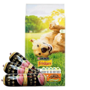 PURINA Friskies Balance 15kg + Hektor baton z drobiem 3x900g