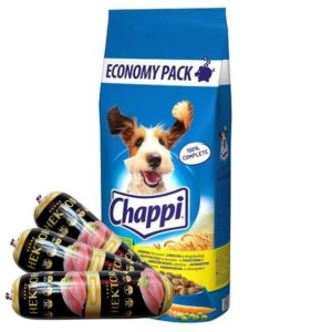 CHAPPI 13,5kg - sucha karma dla psów z drobiem i warzywami + Hektor baton z