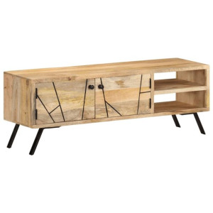Szafka pod telewizor, 110x30x40 cm, lite drewno mango