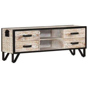 Szafka pod telewizor, 110x30x41 cm, lite drewno akacjowe