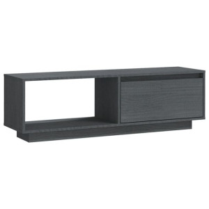 Szafka pod telewizor, szara, 110x30x33,5 cm, drewno sosnowe
