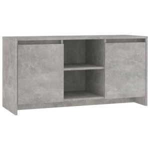 Szafka pod telewizor, szarość betonu, 102x37,5x52,5 cm, płyta
