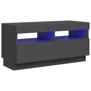 Szafka pod TV z oświetleniem LED, szara, 80x35x40 cm