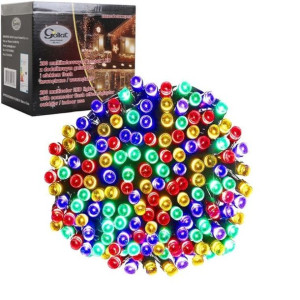 Lampki Choinkowe 200 Led Multikolor + Gniazdo + Flash